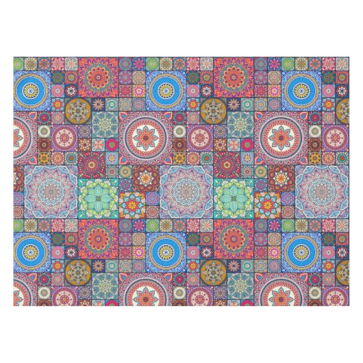 Mandala/Marokkanisches Flachmuster Tischdecke (Vorderseite (Horizontal))