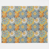 Mandala/Marokkanisches Muster Fleecedecke (Vorderseite (Horizontal))