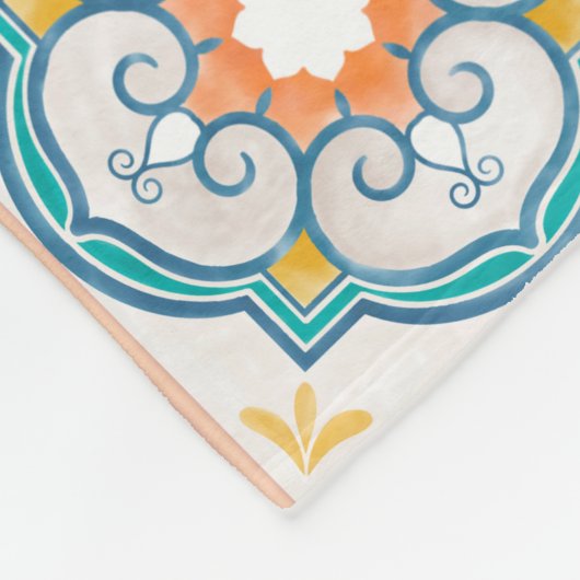 Mandala/Marokkanisches Muster Fleecedecke (Ecke)