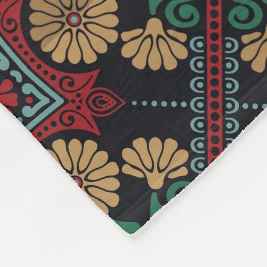 Mandala/Marokkanisches Muster Fleecedecke (Ecke)