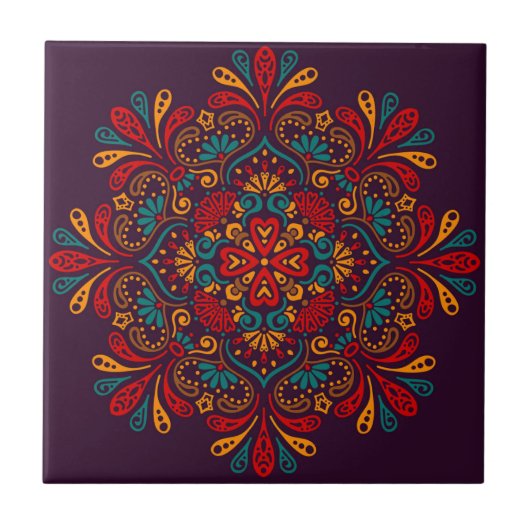 Mandala/Marokkanisches Muster Fliese (Vorderseite)