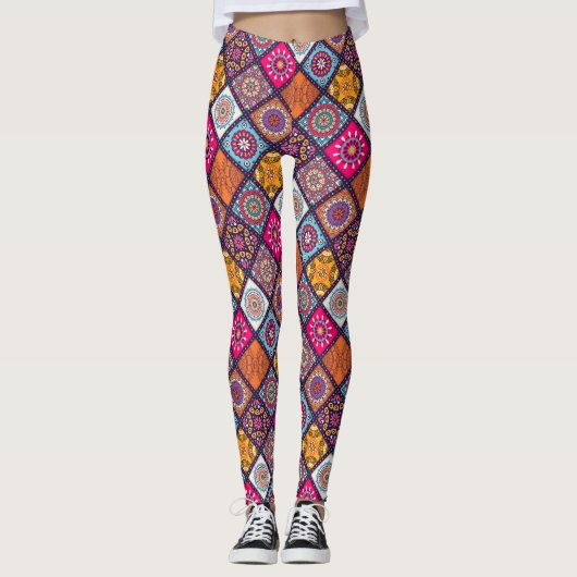 Mandala/Marokkanisches Muster Leggings (Vorderseite)
