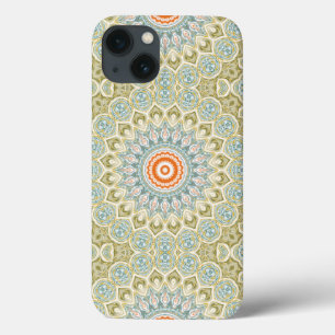 Mandala-Medaillon in Grün, Blau und Orange Case-Mate iPhone Hülle
