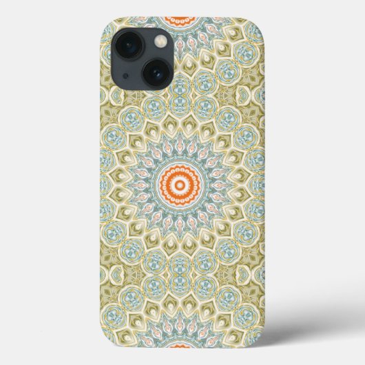 Mandala Medallion in Green, Blue und Orange Case-Mate iPhone Hülle (Rückseite)