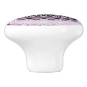 Mandala Medallion in Lila und schwarz Keramikknauf (Seitenansicht)