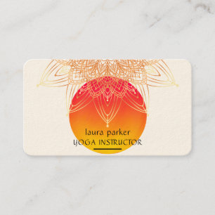 Mandala Mediation Yoga Lotus Boho Vintag Visitenkarte