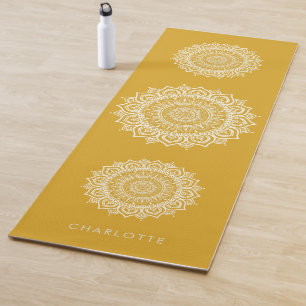 Mandala-Meditation Golden Gelb Benutzername Yogamatte