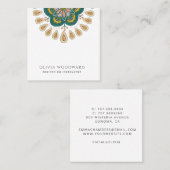 Mandala Meditation Instructor Quadratische Visitenkarte (Vorne/Hinten)