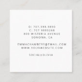 Mandala Meditation Instructor Quadratische Visitenkarte (Rückseite)