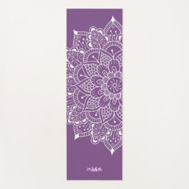 Mandala Meditation Personalisiert Lila Yogamatte