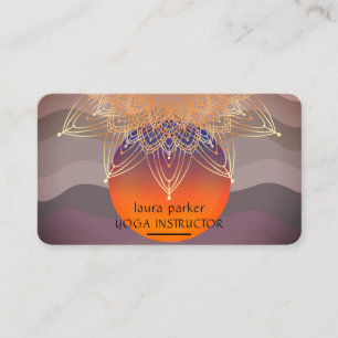 Mandala-Meditations-Yoga-Lotus-Boho-Vintage Visitenkarte