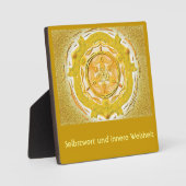 Mandala-Meditationsplatte, klein I-M Gold Fotoplatte (Vorderseite)