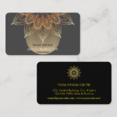 Mandala Medizin Yoga Heilung Lotus Boho Visitenkarte (Vorne/Hinten)