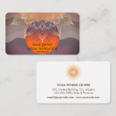 Mandala Medizin Yoga Lotus Boho Vintag Visitenkarte (Vorne/Hinten)