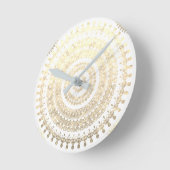 Mandala Metallic Eff Runde Wanduhr (Winkel)