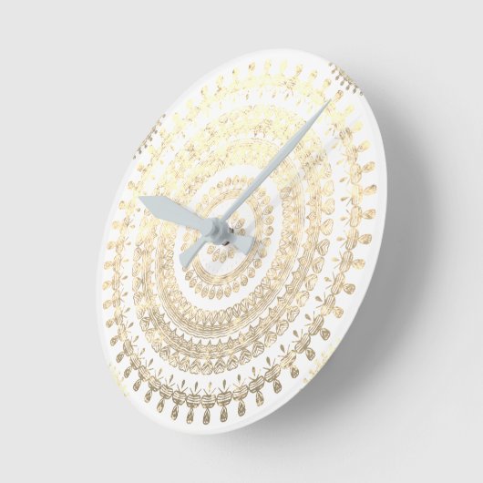 Mandala Metallic Eff Runde Wanduhr (Winkel)