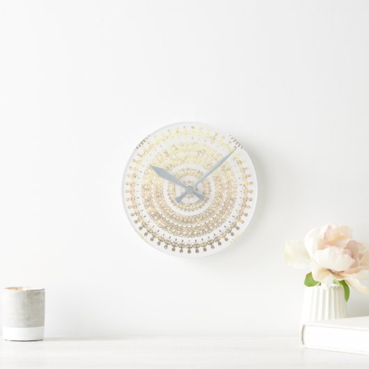 Mandala Metallic Eff Runde Wanduhr (Zuhause)