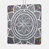 Mandala mit Blasen Keramikornament (Links)