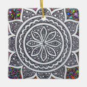 Mandala mit Blasen Keramikornament (Vorderseite)