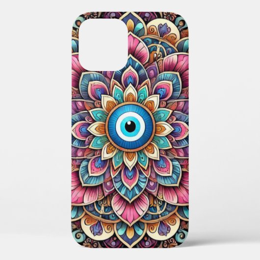 Mandala mit bösem Blick Case-Mate iPhone Hülle (Rückseite)