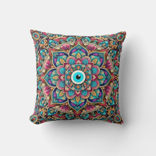 Mandala mit bösen Augen Kissen