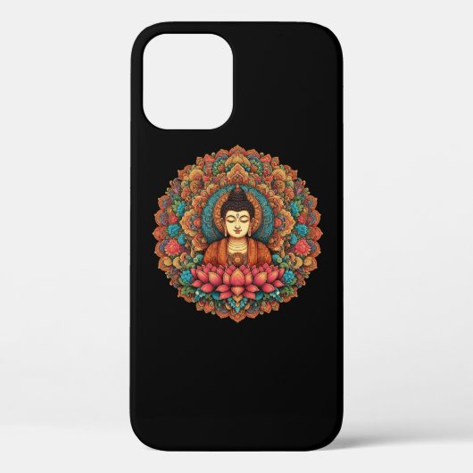 Mandala mit Buddha Case-Mate iPhone Hülle (Rückseite)