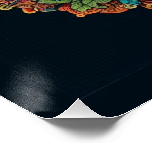 Mandala mit Buddha Poster (Ecke)