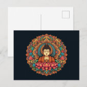 Mandala mit Buddha Postkarte (Vorne/Hinten)