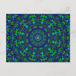 Mandala mit detailliertem, kompliziertem Lotus-Des Postkarte