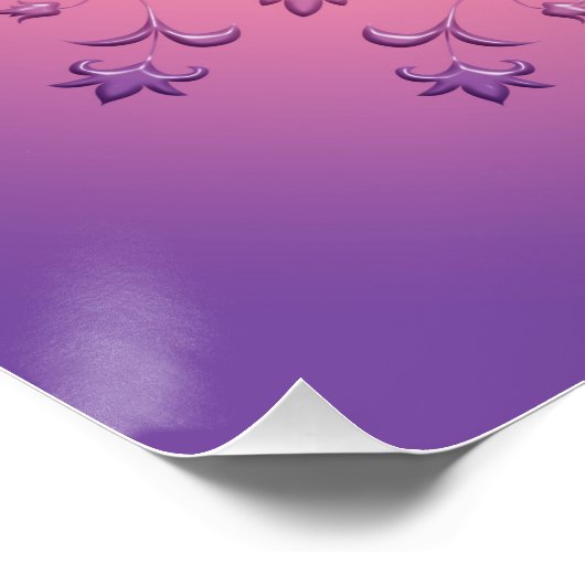 Mandala mit ethnischer Blüte Poster (Ecke)