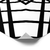 Mandala mit geschichteten Blütenblättern und Stern Poster (Ecke)