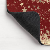 Mandala mit Gold Stars auf Rot verzaubern Mousepad (Ecke)