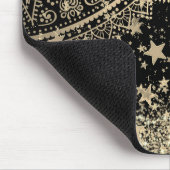 Mandala mit Gold Stars auf schwarz bezaubern Mousepad (Ecke)
