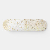 Mandala mit Gold Stars auf Weiß bezaubern Skateboard (Horizontal)