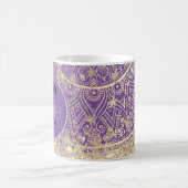 Mandala mit Gold Stars Monogramm bezaubern Kaffeetasse (Mittel)