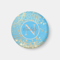 Mandala mit Gold Stars Monogramm bezaubern