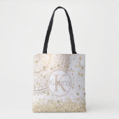 Mandala mit Gold Stars Monogramm bezaubern Tasche (Vorderseite)