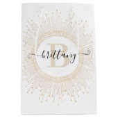 Mandala Mit Monogramm Geschenktasche Mittlere Geschenktüte (Vorderseite)