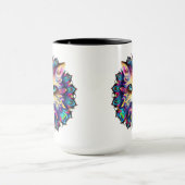 Mandala mit niedlichem Katzenportrait Tasse (Zentrum)