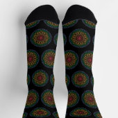 Mandala mit Regenbogenfarbe Socken (Oben)