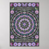 Mandala mit Schmetterlingen Poster (Vorne)