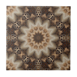 Mandala mit sechseckigen Elementen Fliese