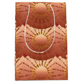 Mandala mit Sternen - Kupfersatin-Gradient Mittlere Geschenktüte (Vorderseite)