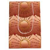 Mandala mit Sternen - Kupfersatin-Gradient Mittlere Geschenktüte (Rückseite)
