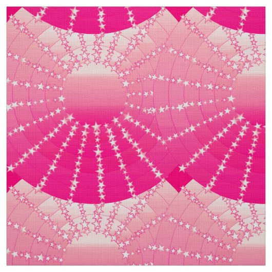 Mandala mit Sternen - rosa und fuchsienfarbenes Sa Stoff (Muster)