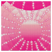 Mandala mit Sternen - rosa und fuchsienfarbenes Sa Stoff (Nahaufnahme)