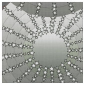 Mandala mit Sternen - Silbergrauer Satin-Farbverla Stoff (Nahaufnahme)