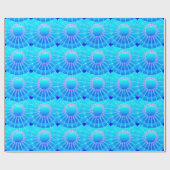 Mandala mit Sternen - türkisfarbener Satin-Farbver Geschenkpapier (Flach)