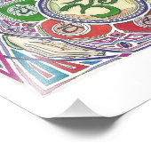 Mandala mit vier Händen Fotodruck (Ecke)