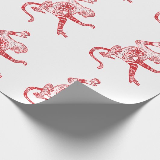 Mandala Monkey Wrapping Paper Geschenkpapier (Ecke)